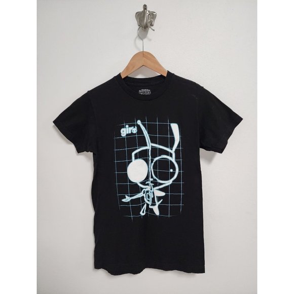 Invader Zim black neon blue Gir short sleeve T-shirt S - Picture 1 of 3